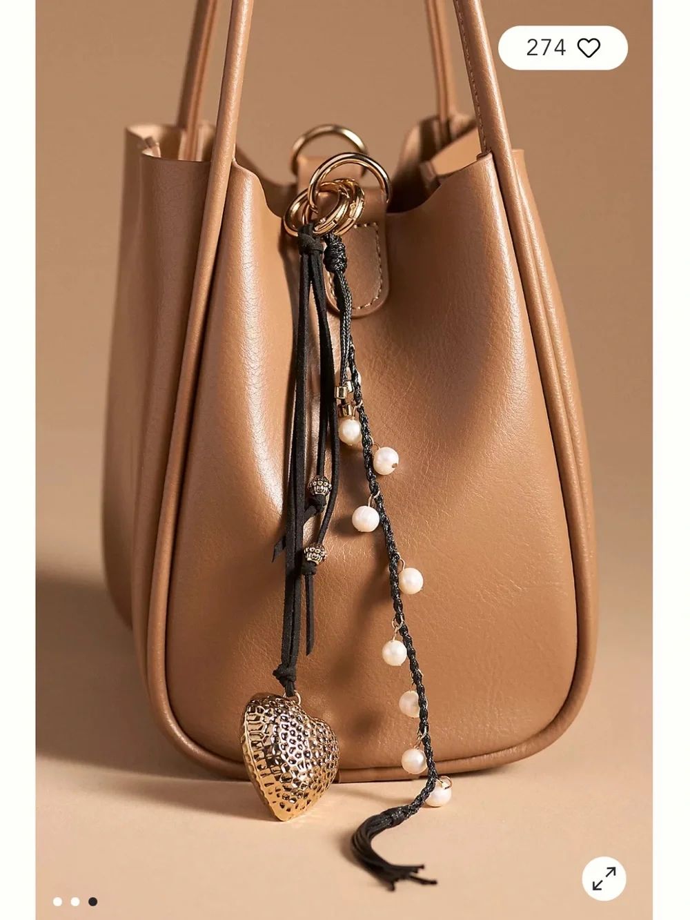 NWOT Anthropologie Boho Pearl Bag Charm